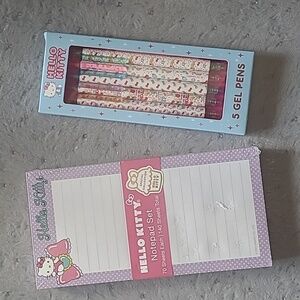 Hello Kitty Notepad Set & Gel Pen Set